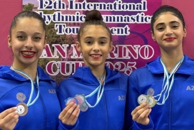 San Marinoda gimnastlarımız 7 medal qazanıb