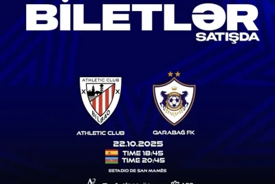 "Qarabağ" İspaniyada izləmək istəyənlər 110 manatından keçməlidir