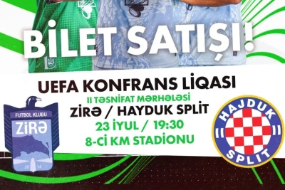"Zirə" - "Hayduk" oyununun biletləri satışda