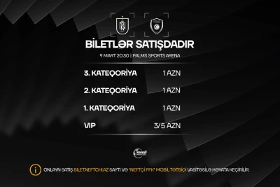 "Neftçi" - "Turan Tovuz" matçı biletlərinə endirim edildi
