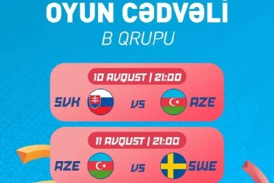 U16 qızlardan ibarət Azərbaycan millisinin Avropa çempionatında oyun cədvəli