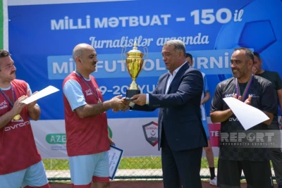 "Milli Mətbuat - 150" Minifutbol Turnirinin Qalibi "Kaspi" Komandası Olub