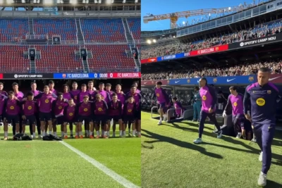 "Barselona" yenidənqurmadan sonra "Kamp Nou"da məşqə başladı - VİDEO