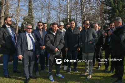 Lionel Messi Bakıda Qarabağ atlarını izləyib