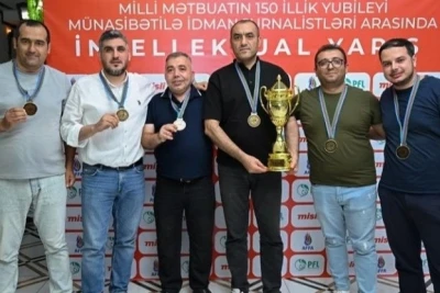 Milli Mətbuat Günü münasibətilə idman jurnalistləri arasında intellektual yarış keçirildi