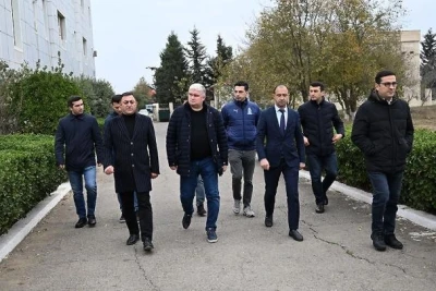 AFFA rəhbərliyi cənub bölgəsində futbol infrastrukturuna baxış keçirib