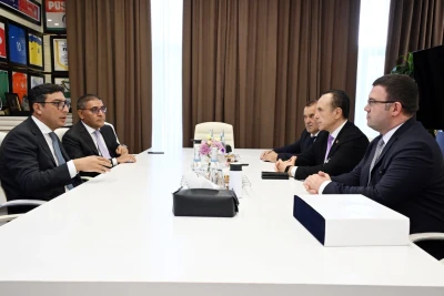 Fərid Qayıbov Albaniya Milli Olimpiya Komitəsinin prezidenti və digər idman rəsmiləri ilə görüşüb: İdman əməkdaşlığı müzakirə edilib