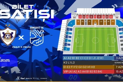 Tickets for the "Qarabag" - "Sumgayit" match will be on sale today