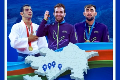 Cüdo üzrə Olimpiya çempionları Qarabağda