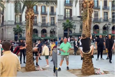 "Nyukasl" fanatları Barselonada əyləncəli görüntülər yaratdılar