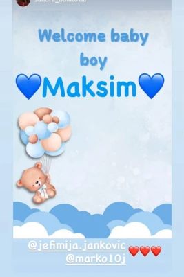 Marko Yankoviç ikinci dəfə ata oldu