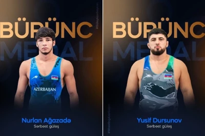 Azərbaycanlı güləşçilər U-20 Dünya Çempionatında bürünc medallar qazanıblar