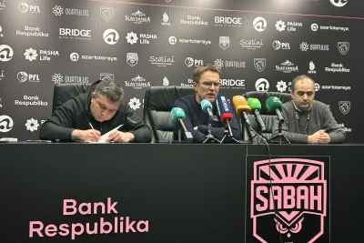 Valdas Dambrauskas "Sabah" - "Qəbələ" oyunundan sonra fikirlərini bölüşdü və jurnalistlərin suallarını cavablandırdı