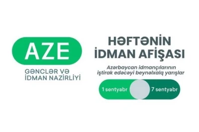 Azərbaycan idmançılarının iştirakı ilə keçiriləcək beynəlxalq yarışların həftəlik idman afişası