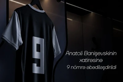 "Neftçi" Anatoli Banişevskinin 9 nömrəli formasını istifadədən çıxarır