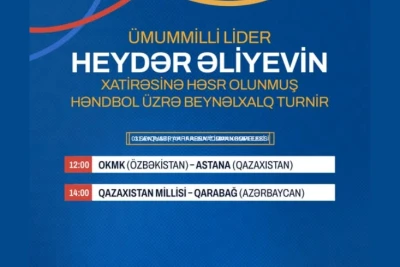 Ulu Öndər Heydər Əliyevin xatirəsinə həsr olunan həndbol turnirində bu gün OKMK - "Astana" və Qazaxıstan - "Qarabağ" oyunları keçiriləcək