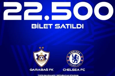 "Qarabağ" - "Çelsi" oyununa 22 500 bilet satılıb