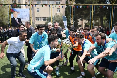 BDU-da Heydər Əliyevin 103-cü ildönümünə həsr olunan futbol turniri başa çatıb - FOTO