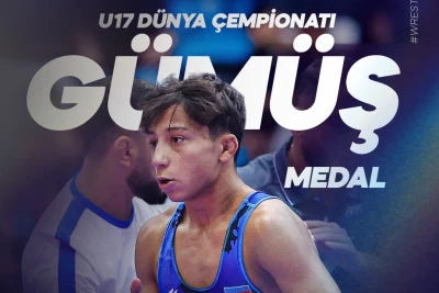 İbrahim Həsənov U17 güləş çempionatında gümüş medal qazandı
