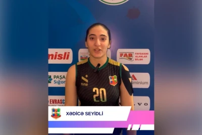 "Abşeron"un voleybolçusu: "Bugünkü qələbəyə görə çox sevincliyəm"