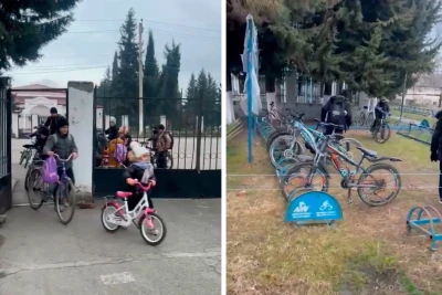 Balakən kənd məktəbində şagird və müəllimlərin velosipedlə dərsə gəlməsi ənənəsi