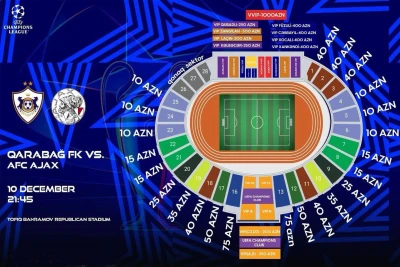 "Qarabağ" - "Ayaks" oyununa bilet satışı başladı: Qiymətlər açıqlandı