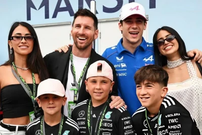Messi Mayami Qran-prisində Kolapintoya dəstək oldu, aktrisa sevgilisi ilə tanış etdi - FOTO/VİDEO