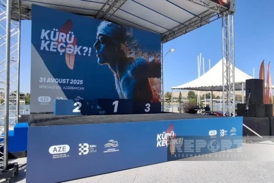 Mingəçevirdə "Kürü keçək?!" açıq suda üzmə yarışı keçirilib