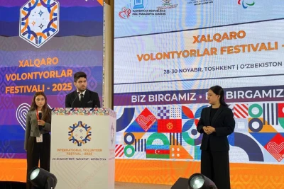 Paralimpiya çempionu İmaməddin Xəlilov Daşkənddəki "Biz birgəyik" festivalında çıxış edib