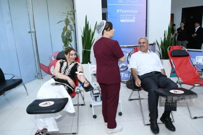 Milli Olimpiya Komitəsində "Həmrəy olaq, qanımızla yaşadaq" qanvermə aksiyası keçirilib