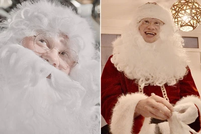 Erlinq Holand Santa Klaus obrazında uşaqları sevindirdi