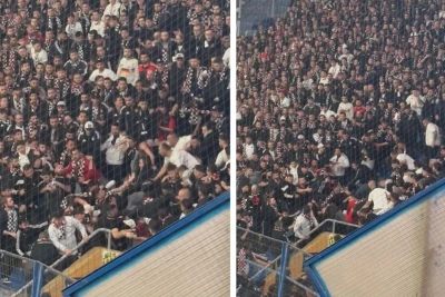 "Fənərbağça" - "Beşiktaş" derbisində "Beşiktaş" azarkeşləri arasında dava: Səbəbi məlum deyil