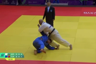 Uşangi Kokauri İslam Həmrəyliyi Oyunlarında Türkiyəli Rəqibini İpponla Məğlub Etdi