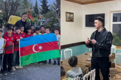 Mateuş Koxalski "Kürsəngi"nin azyaşlı futbolçuları ilə görüşüb - VİDEO