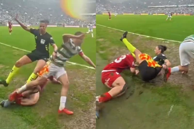 Qadın hakim köməkçisi oyunda yıxıldı: Bursasporda gözlənilməz hadisə