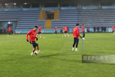Azərbaycan millisi Sent Lüsiya ilə oyundan əvvəl açıq məşq keçirib