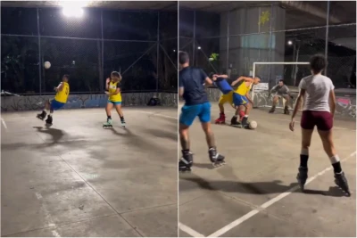 Braziliyada futbol roliklərlə oynanılır: Yeni əyləncə növü