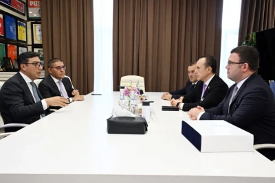 Fərid Qayıbov Albaniya Milli Olimpiya Komitəsinin prezidenti və digər idman rəsmiləri ilə görüşüb