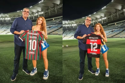 Şakira Braziliyada "Flamenqo" və "Fluminense" formaları ilə azarkeşlərin diqqətini çəkdi