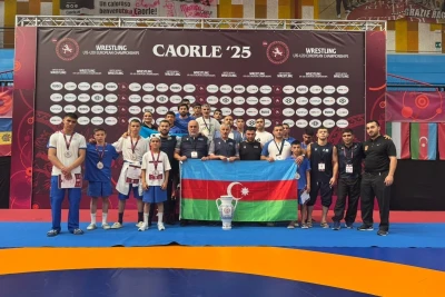 U-15 Yunan-Roma Güləşi üzrə Millimiz Avropa Çempionu Oldu