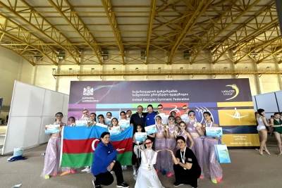 Azərbaycan gimnastları "Tbilisi Gymnaestrada" turnirində birinci yerə çıxıblar - FOTO
