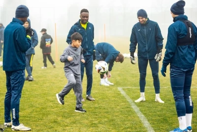 "Kəpəz"in futbolçuları lisey şagirdləri ilə görüşüb