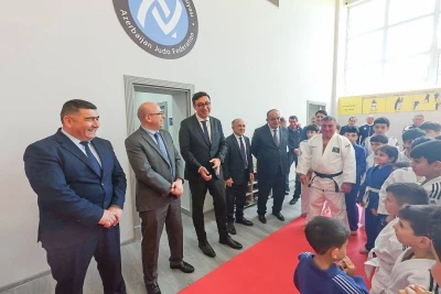 Fərid Qayıbov Qaxda yeni cüdo zalının açılış mərasiminə qatılıb - ŞƏKİLLƏR