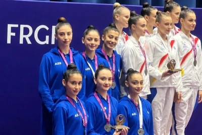 Bədii Gimnastika üzrə Azərbaycan Komandası Buxarestdə Gümüş Medal Qazandı