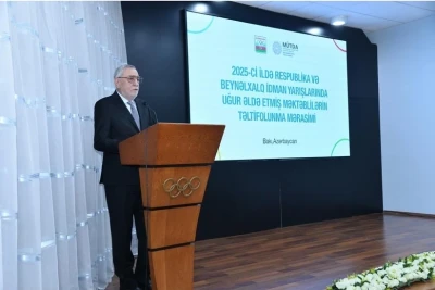 MOK-da 2025-ci ilin idman yarışlarında fərqlənən məktəblilərə təltifetmə mərasimi keçirilib - FOTO