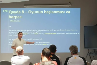"Neftçi"də hakimliyin yeni qaydaları ilə bağlı seminar