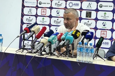 "Qarabağ" - "Sabah" oyunundan sonra Qurban Qurbanovun mətbuat konfransı: Azarkeşlər zövq alsın, uduzsaq da, olar
