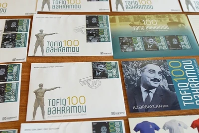 Tofiq Bəhramovun 100 illiyi münasibətilə yubiley poçt markaları buraxılıb