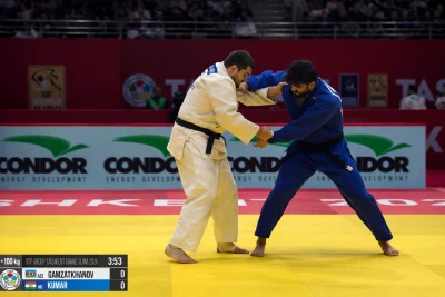 Daşkənd "Böyük Dəbilqə"sində Azərbaycan cüdoçularının uğurları: Qamzatxanovun ildırım sürətli qələbəsi, Fətiyev və Kotsoyevin 1/4 finala yüksəlməsi