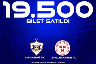 "Qarabağ" - "Şelburn" matçına 19500 bilet satılıb